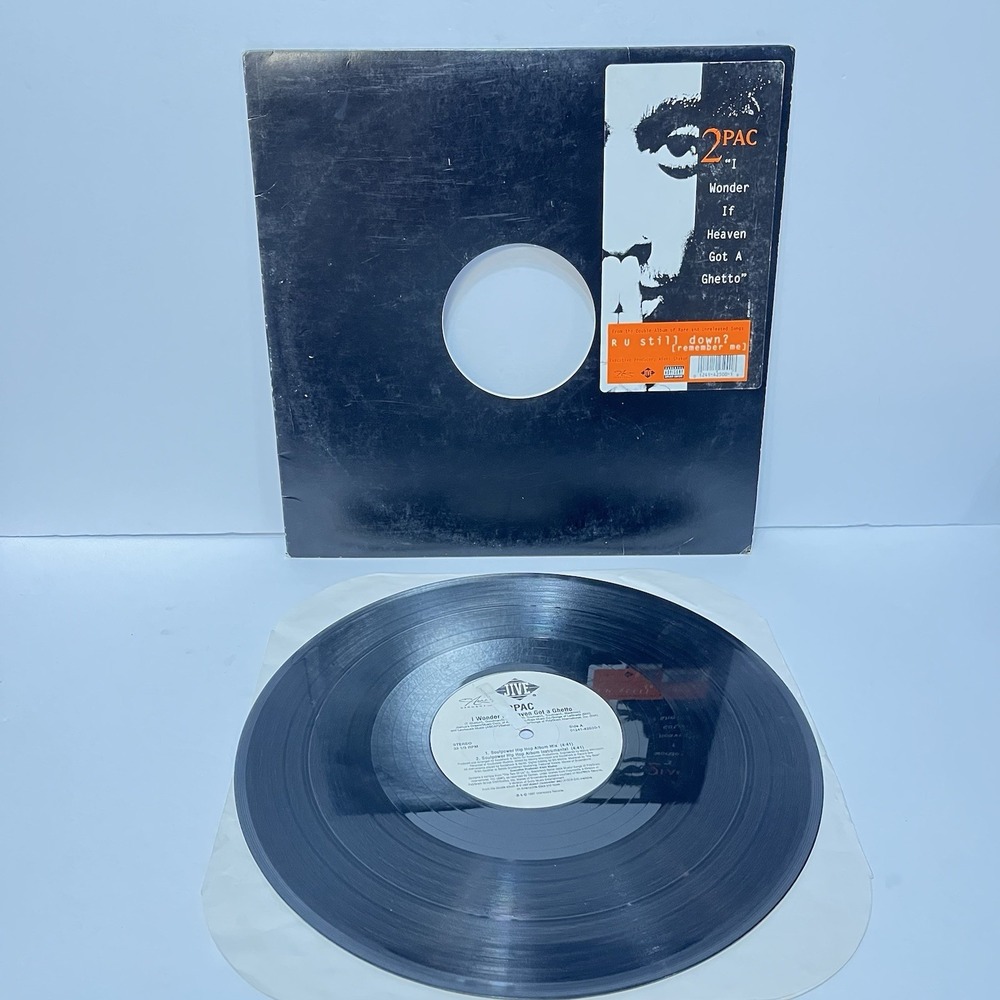 2PAC – I Wonder If Heaven Got A Ghetto 12" Promo Single 1997 Jive Hip Hop 33 RPM